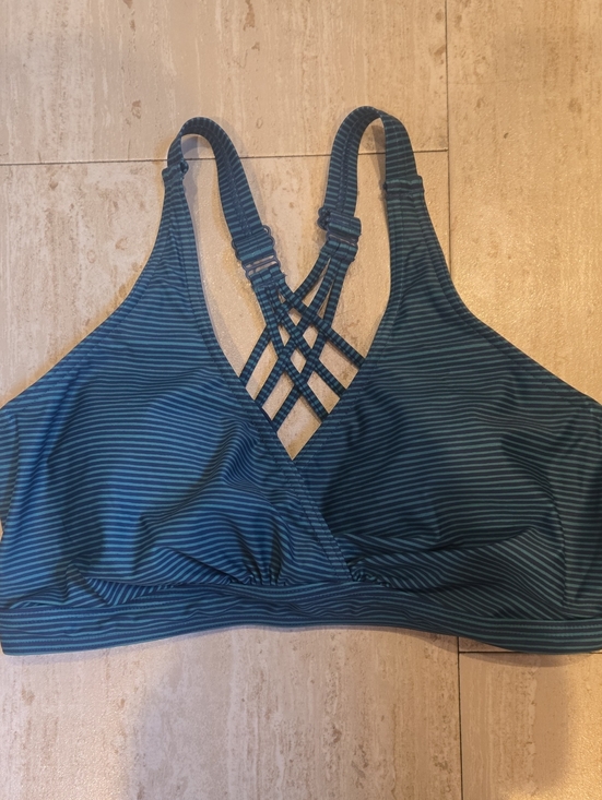 Prana Other - Prana Blue/Green Strappy Back Bikini Top